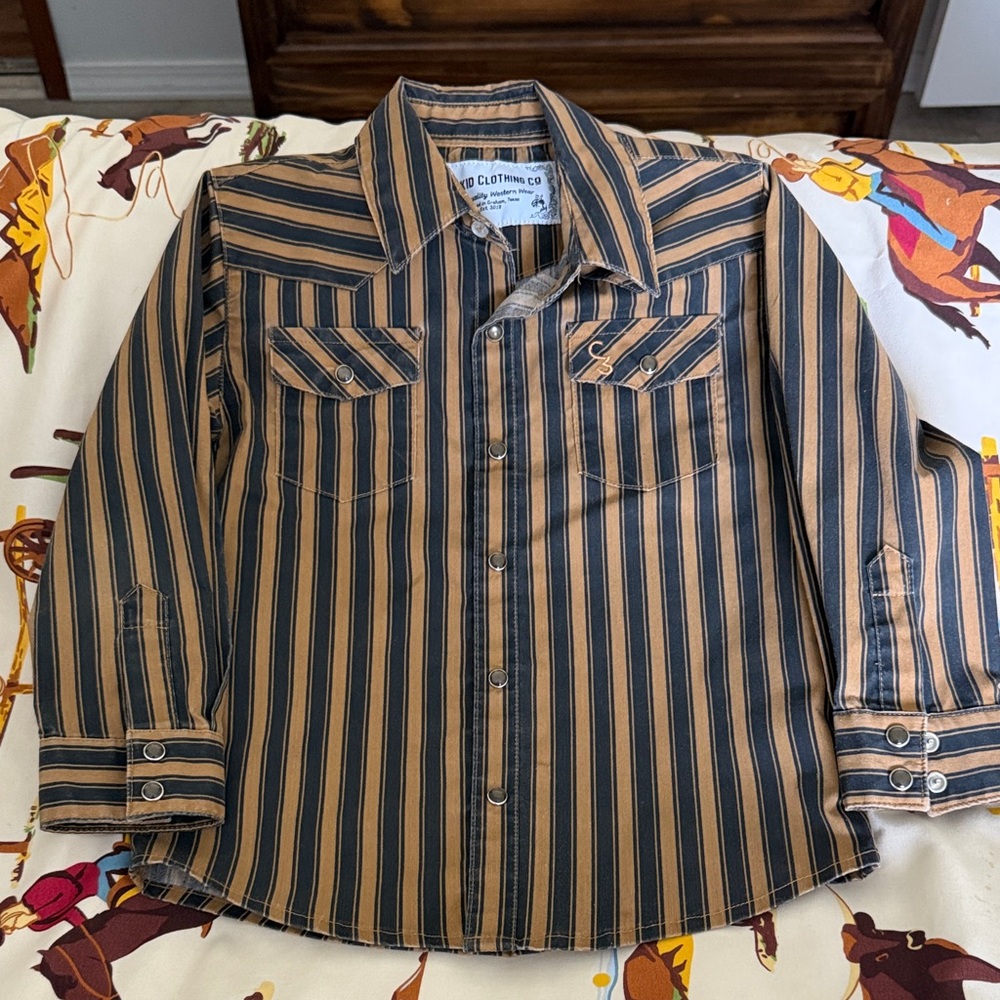Striped Button Down Kids Shirt